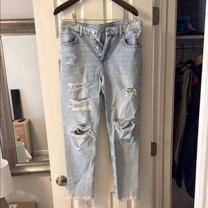 Distressed Light Blue Women's Jeans